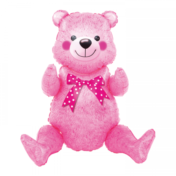 Fooliumist õhupall "4D Roosa karu"