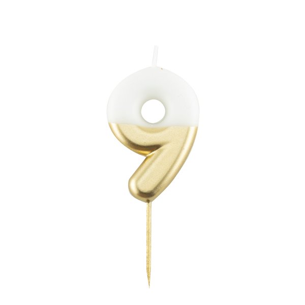 Tordiküünal kuldne/valge "Number 9"