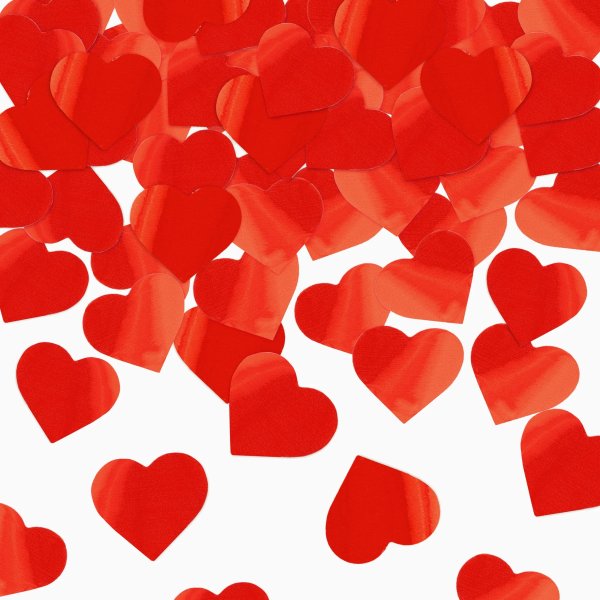 Konfetikahur 30cm "Punased südamed"