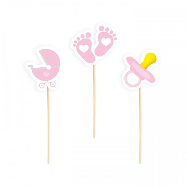 Koogitopperid "Roosa baby shower"