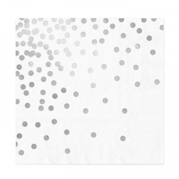 Salvrätid "Valged hõbedaste täppidega"