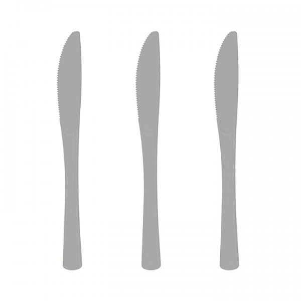 Plastik noad "Hõbedased"