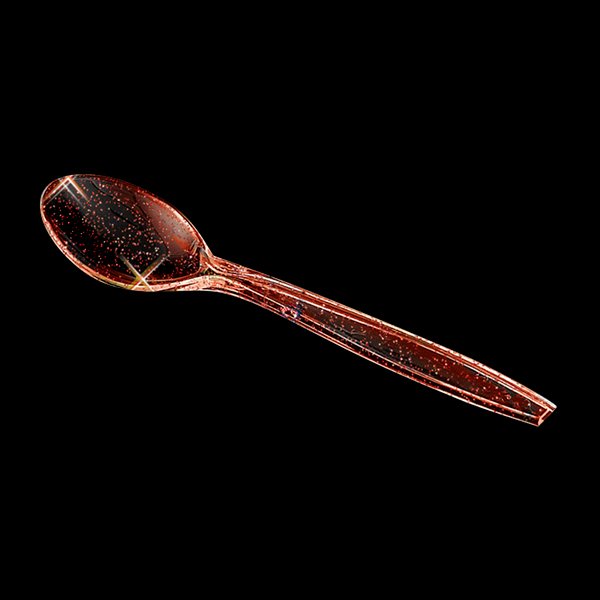 Plastik lusikad "Punase glitteriga"