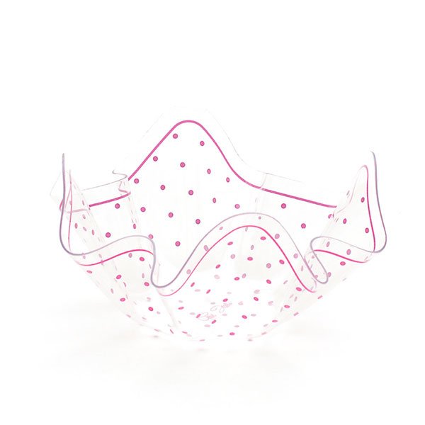 Korduvkasutatav plastikust kauss "Lillade täppidega"