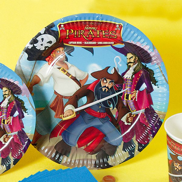 Suured papptaldrikud "Piraadid"