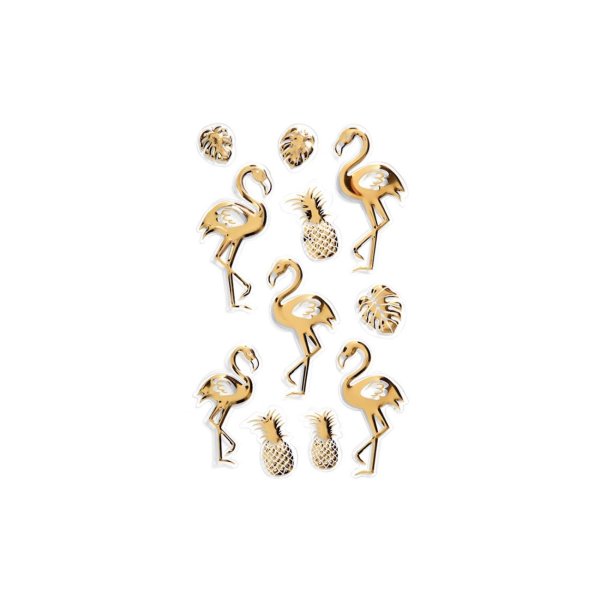 Kleebis "Kuldsed flamingod"