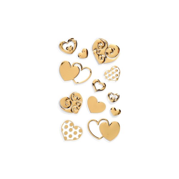 Kleebis "Kuldsed südamed"