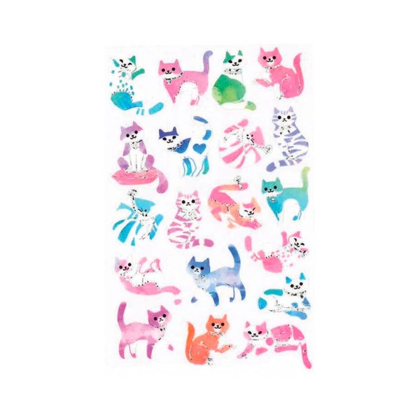 Kleebis "Värvilised kassid"