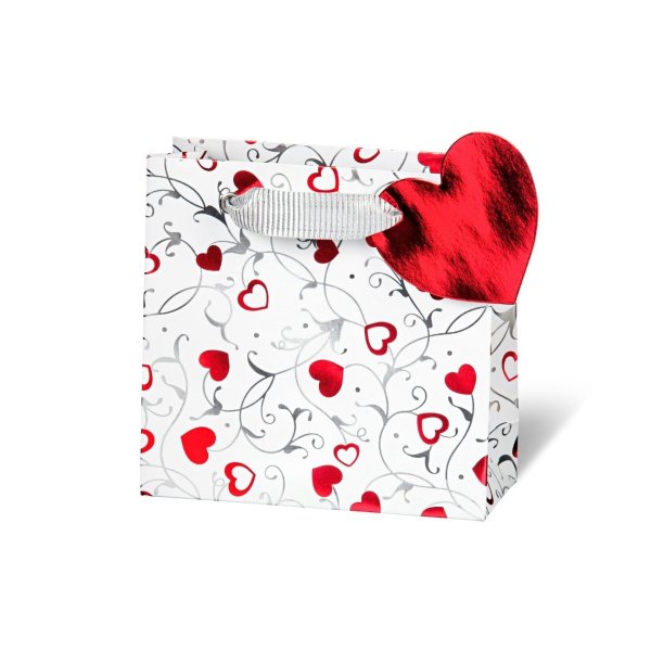 Väike kinkekott "Silver Hearts"