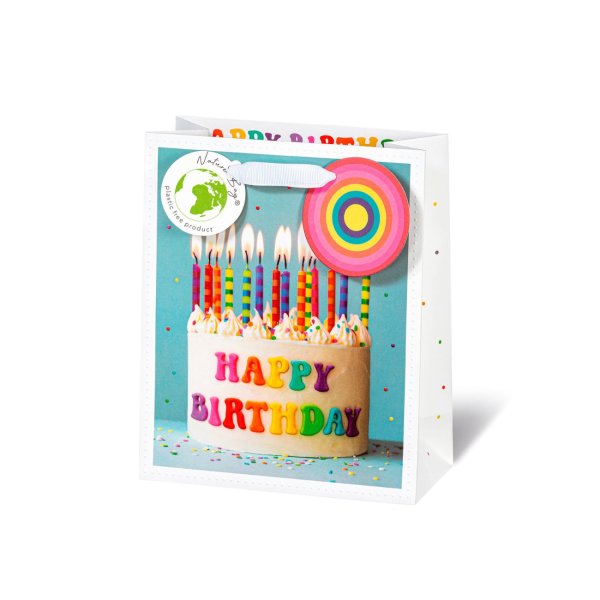 Keskmine kinkekott "Cake & Candle"