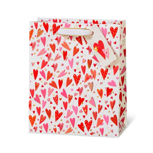 Keskmine kinkekott "Red Hearts"