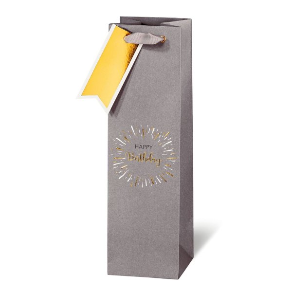 Pudeli kinkekott "Birthday gold"