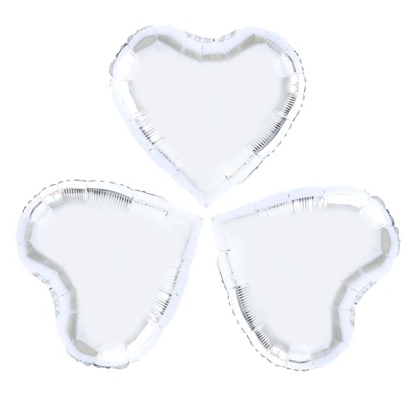 Fooliumist õhupallid "Hõbedased südamed"