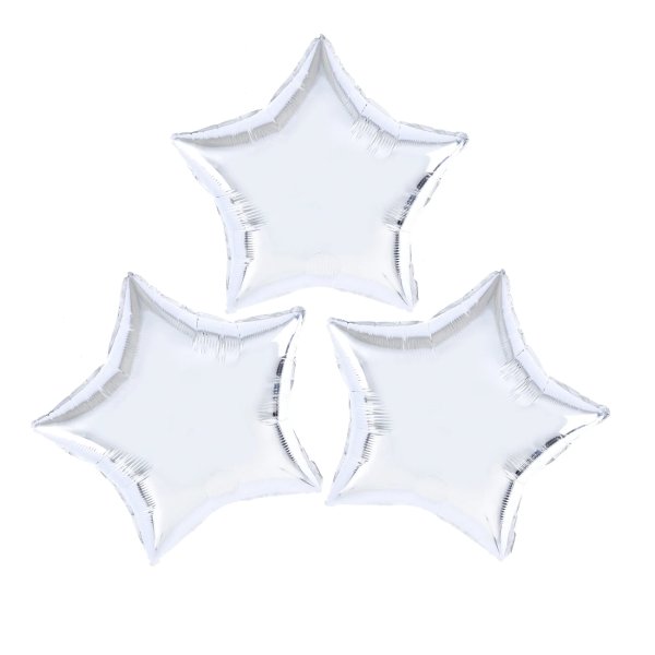 Fooliumist õhupallid "Hõbedased tähed"