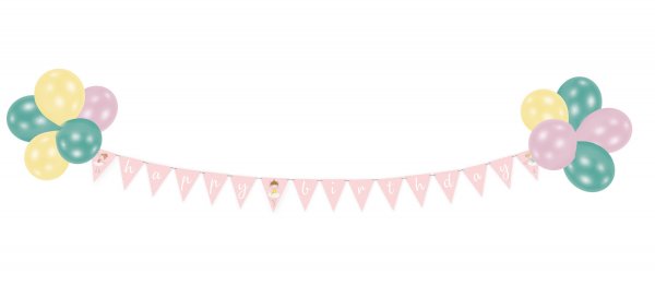 Bänner "Baleriin" koos õhupallidega