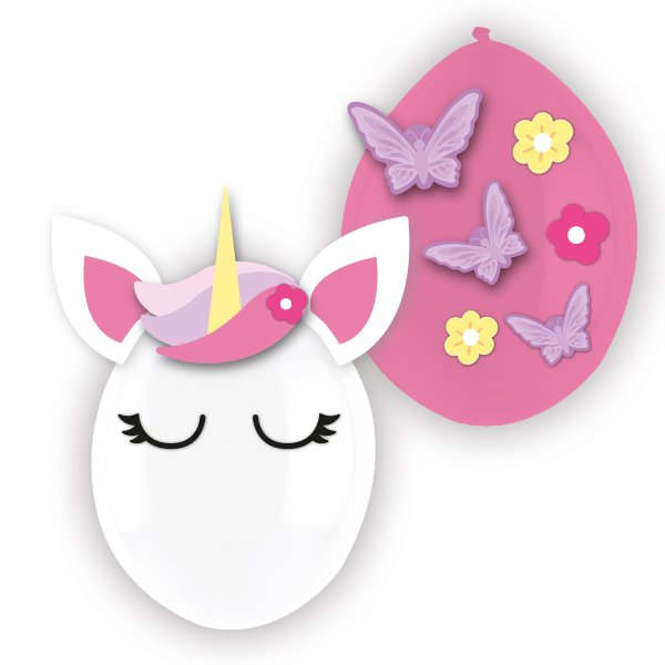 Õhupallid "Ükssarvik liblikatega"