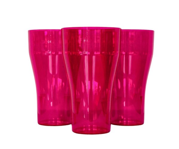 Korduvkasutatav plastikust joogiklaas "Roosa läbipaistev"