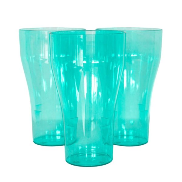 Korduvkasutatav plastikust joogiklaas "Türkiissinine läbipaistev"