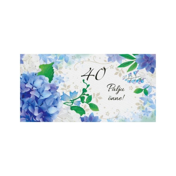 Õnnitluskaart "Hortensiad 40"