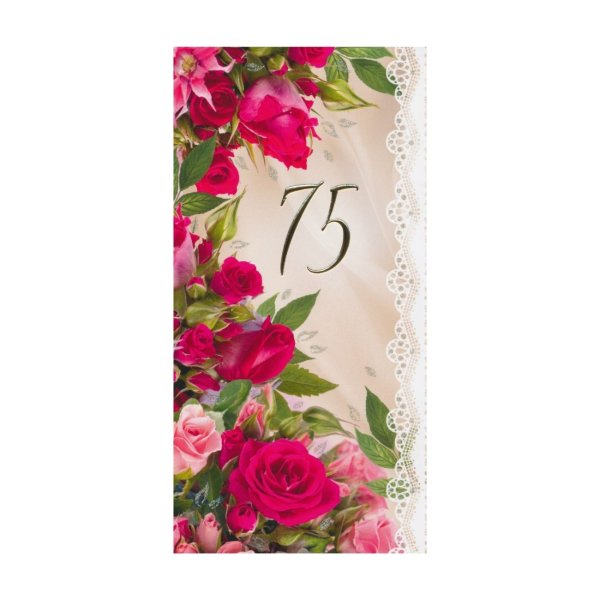 Õnnitluskaart "Roosid 75"