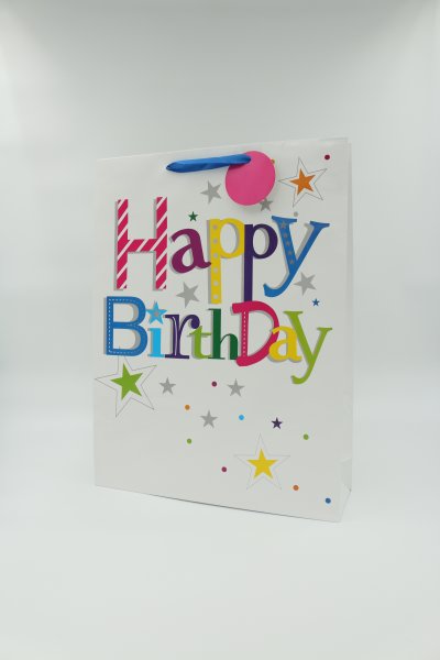 XL suuruses kinkekott "Happy Birthday"