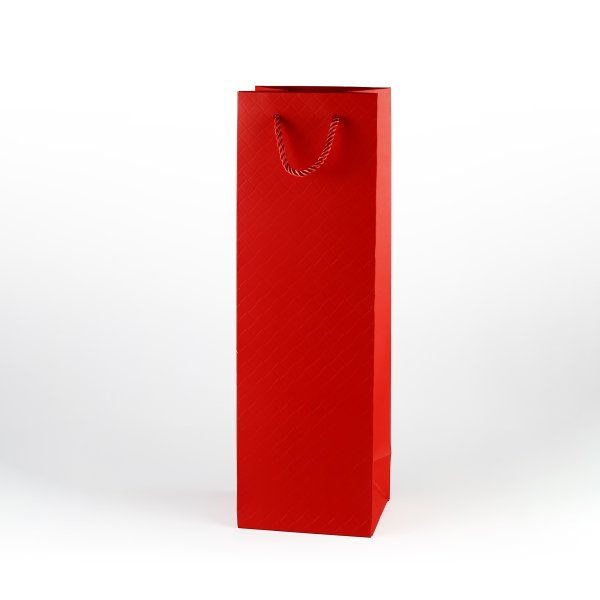 Pudeli kinkekott "Luksuslik rombmuster - Punane"