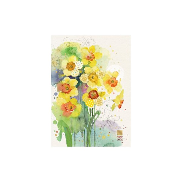 Õnnitluskaart "Nartsissid"