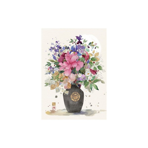 Õnnitluskaart "Peony Vase"