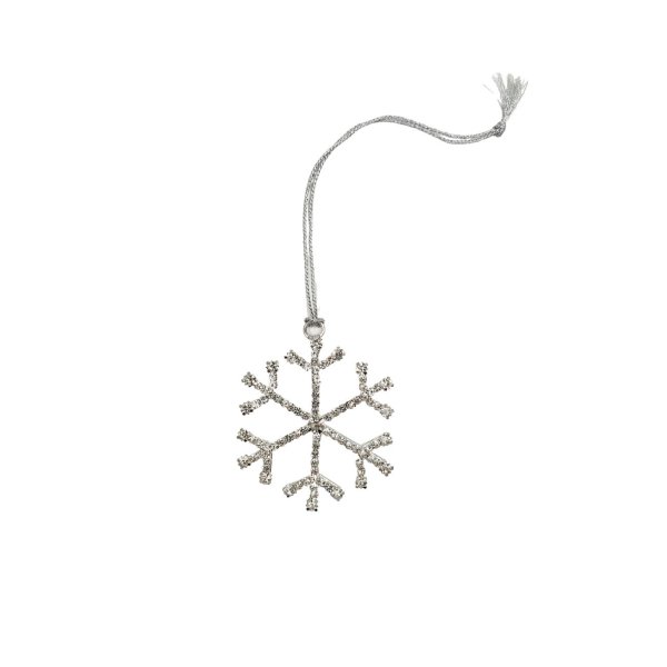 Jõulukaunistus Bijoux puidust "Lumehelves" (Sädelev hõbedane)