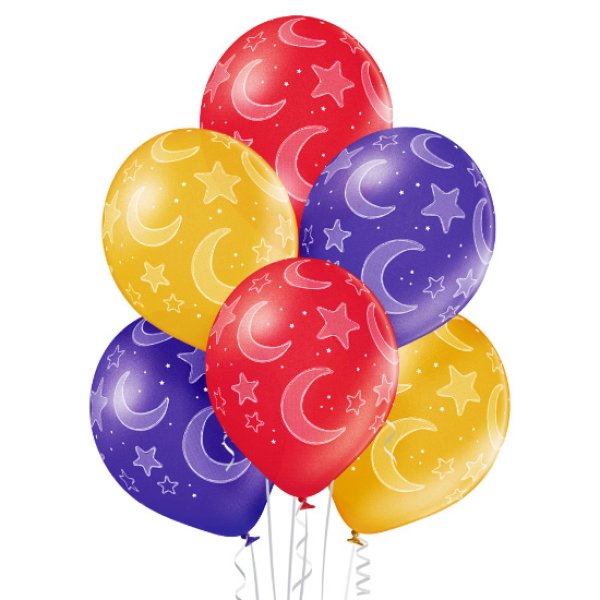Õhupallid läikivad "Kuu Ja Tähed"
