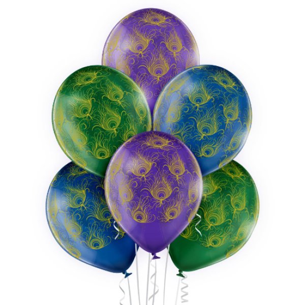 Õhupallid "Läbipaistvad Paabulinnu suled"