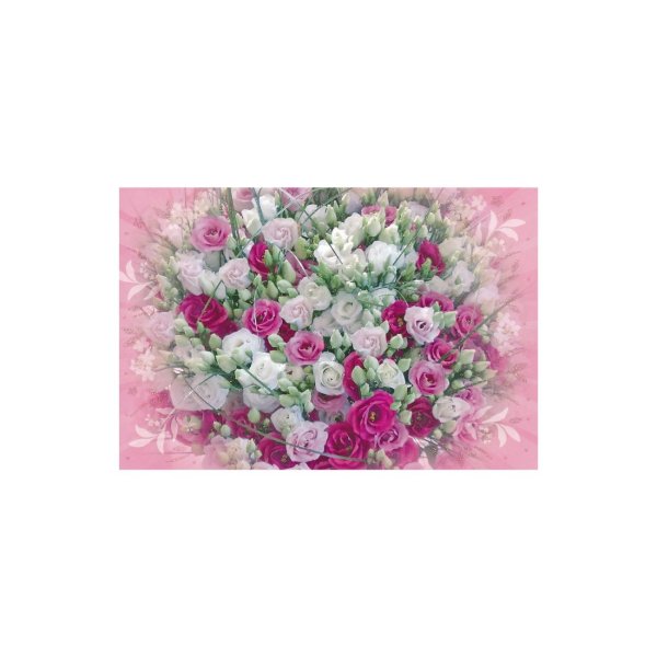 Õnnitluskaart "Lillesülem roosal taustal"