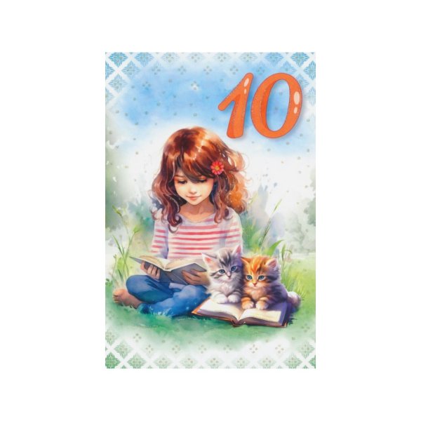 Õnnitluskaart numbriga "10"