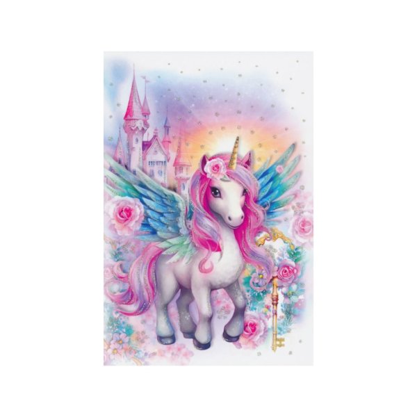 Õnnitluskaart "Ükssarvik võtmega"