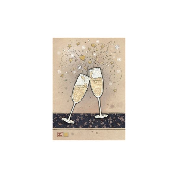 Õnnitluskaart "Šampanjaklaasid"