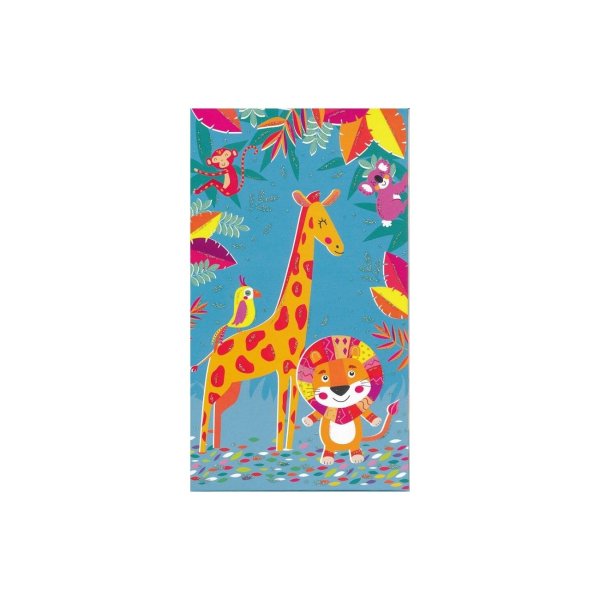 Rahakaart glitteriga "Džungliloomad"