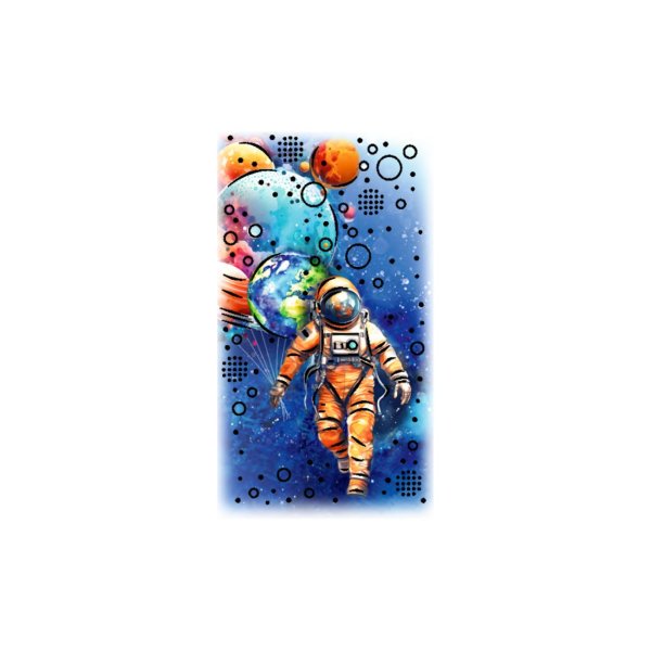 Rahakaart glitteriga "Kosmonaut"