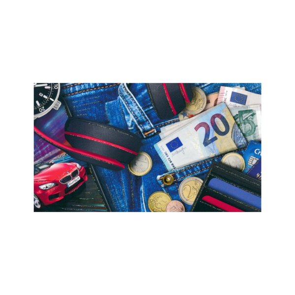 Rahakaart glitteriga "Taskutäis raha"