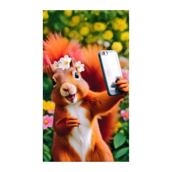 Rahakaart glitteriga "Selfie orav"