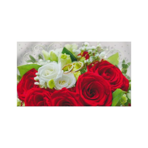 Rahakaart glitteriga "Pulmasõrmused"