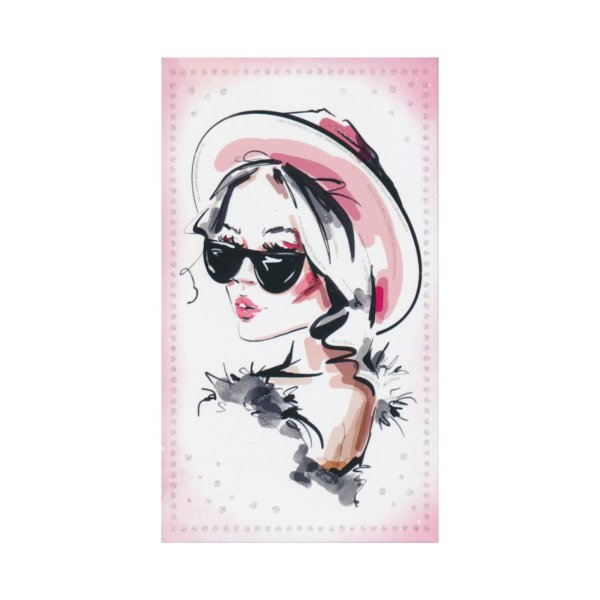 Rahakaart glitteriga "Naine mütsiga"