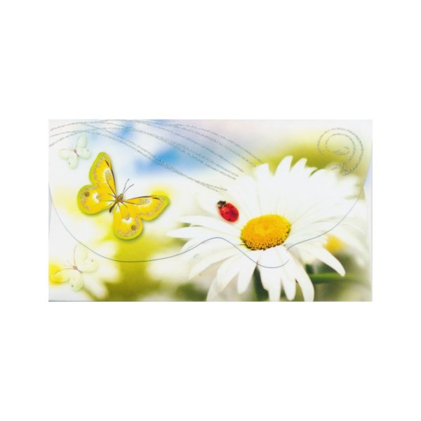 Rahakaart glitteriga "Karikakar lepatriinuga"