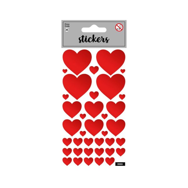 Kleebis "Punased südamed"