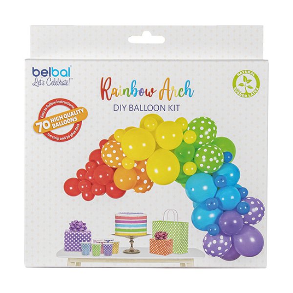 Õhupallikaar "Vikerkaar täppidega"