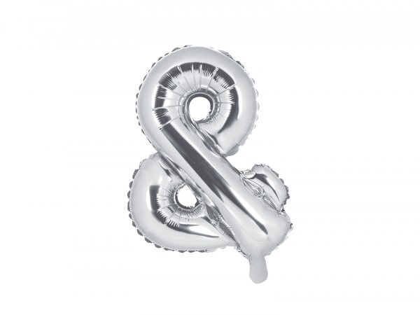 Fooliumist hõbedane õhupall väike "&"