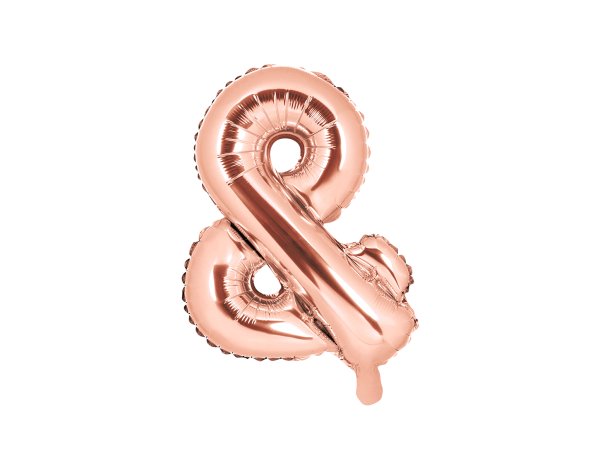 Fooliumist õhupall kuldne roosa "&"