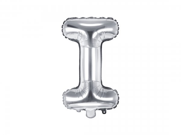 Fooliumist hõbedane õhupall väike täht "I"