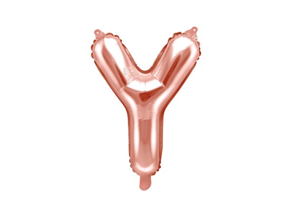 Fooliumist õhupall kuldne roosa väike täht "Y"