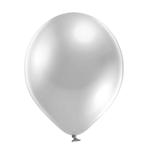 Õhupall väike läikiv metallik "Hall"
