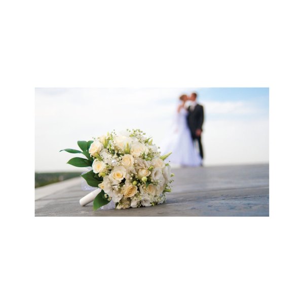 Rahakaart "Pulmakimp valgete roosidega"